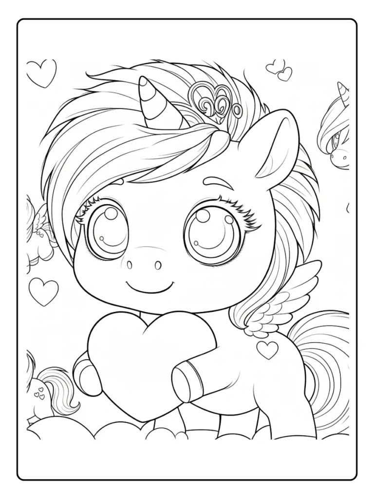 Coloriage Licorne Coeur (12)