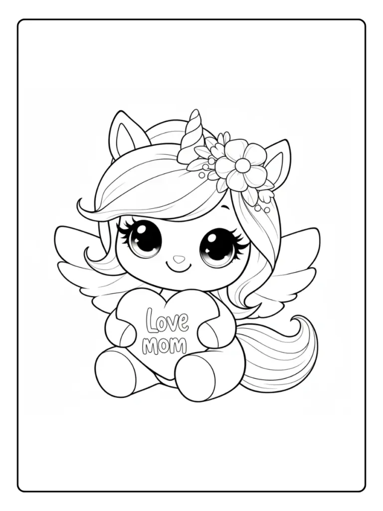 Coloriage Licorne Coeur (14)