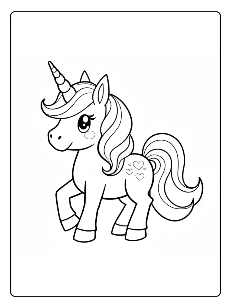 Coloriage Licorne Coeur (6)