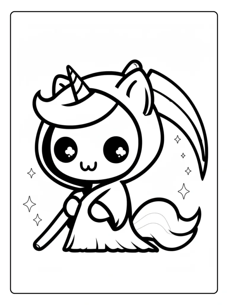 Coloriage Licorne Halloween (1)