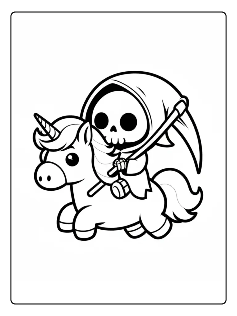 Coloriage Licorne Halloween (2)