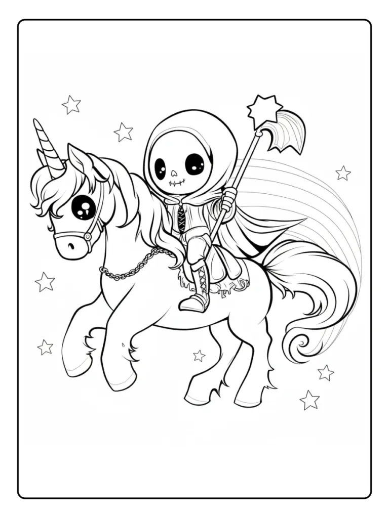 Coloriage Licorne Halloween (3)
