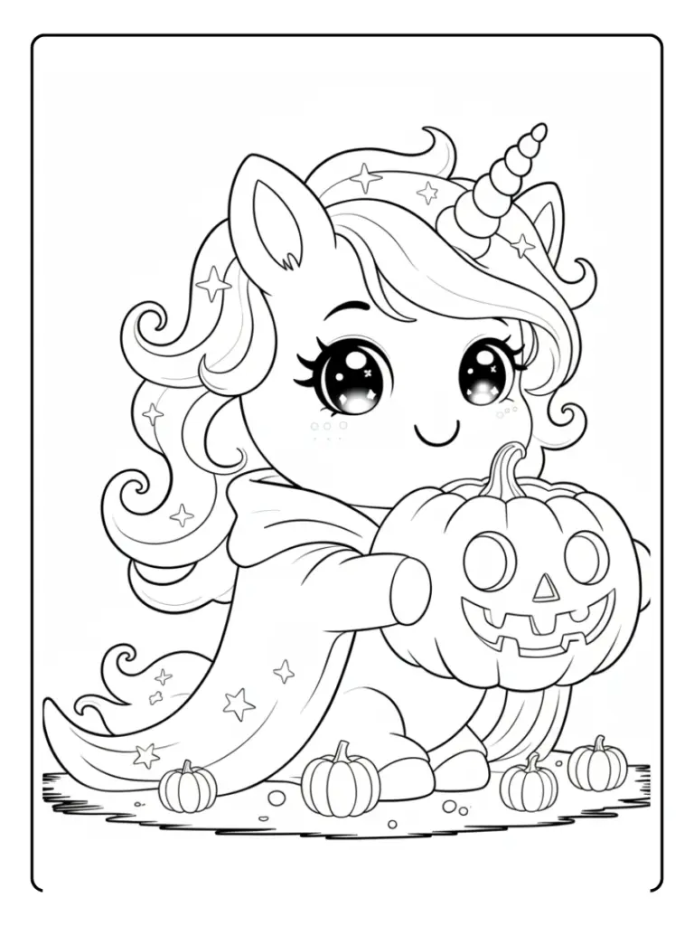 Coloriage Licorne Halloween (5)