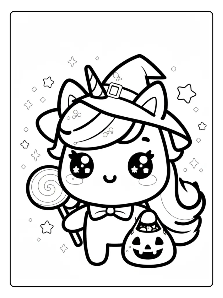 Coloriage Licorne Halloween (7)