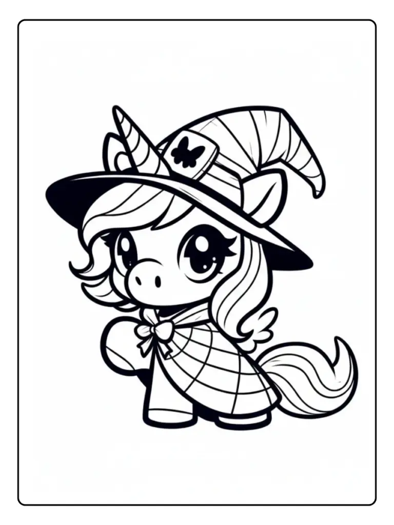 Coloriage Licorne Halloween (8)