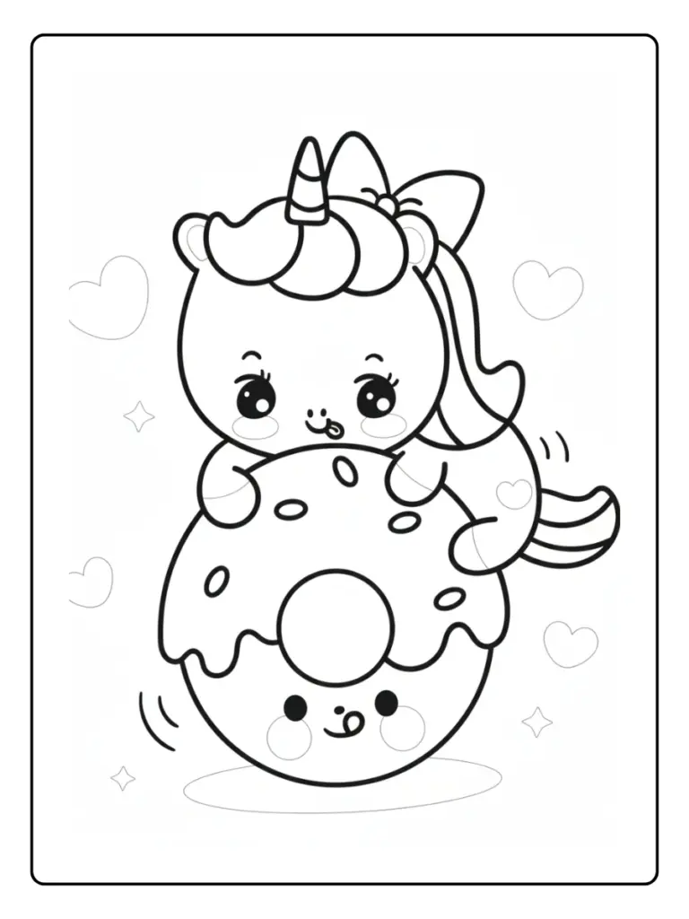 Coloriage Licorne Kawaii (1)