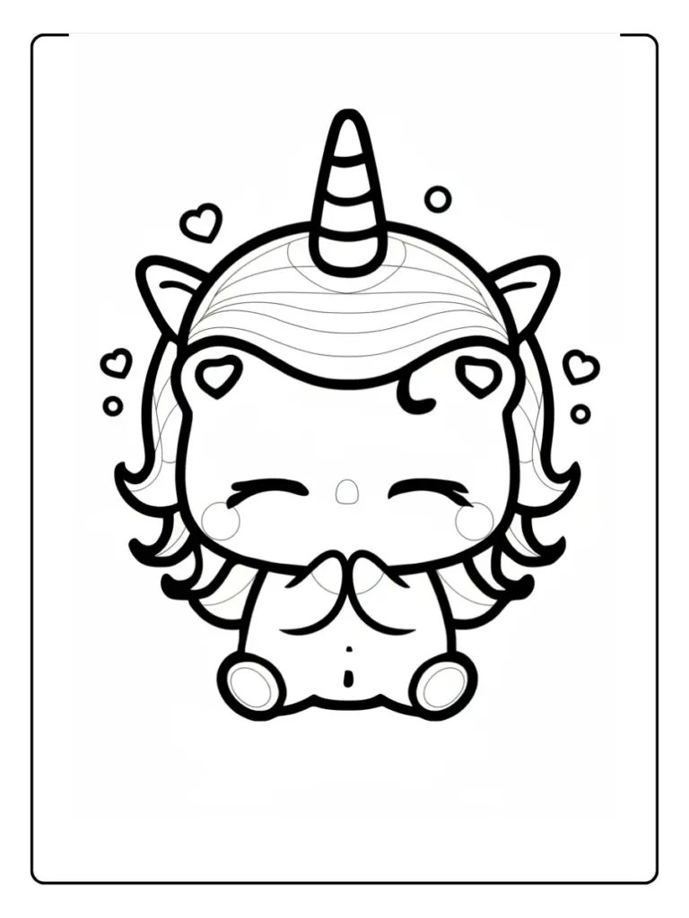 Coloriage Licorne Kawaii (11)