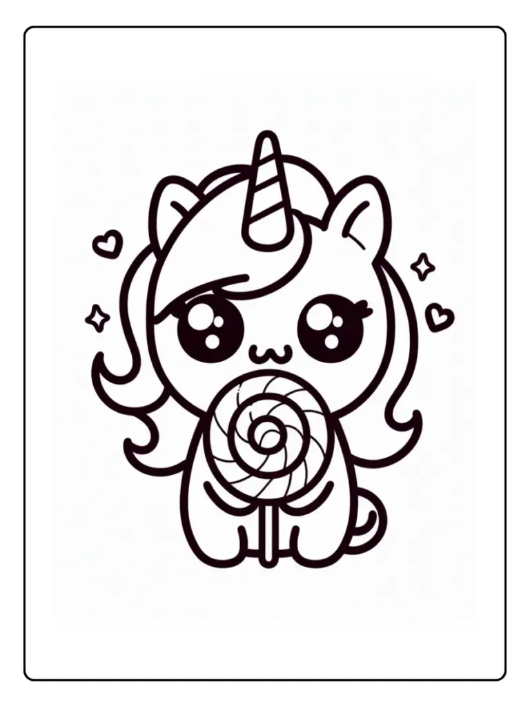 Coloriage Licorne Kawaii (14)