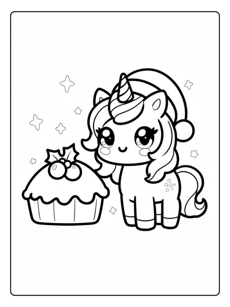 Coloriage Licorne Kawaii (15)