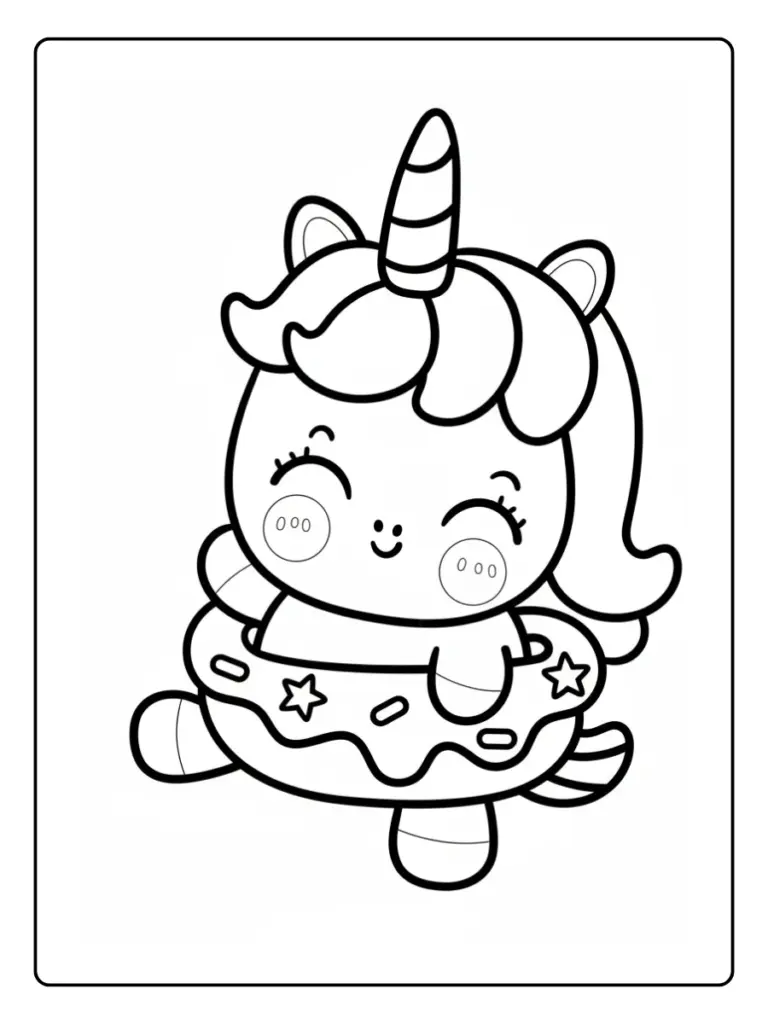 Coloriage Licorne Kawaii (3)