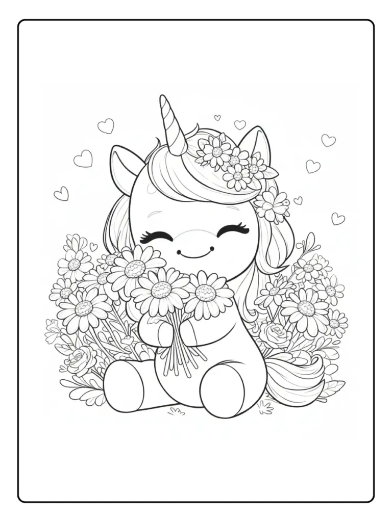 Coloriage Licorne Kawaii (5)