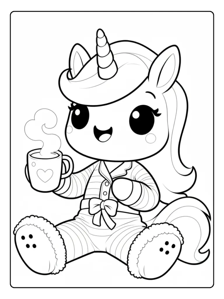 Coloriage Licorne Kawaii (7)