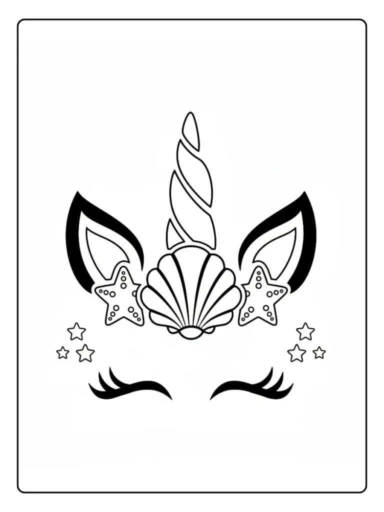 Coloriage Masque Licorne (5)