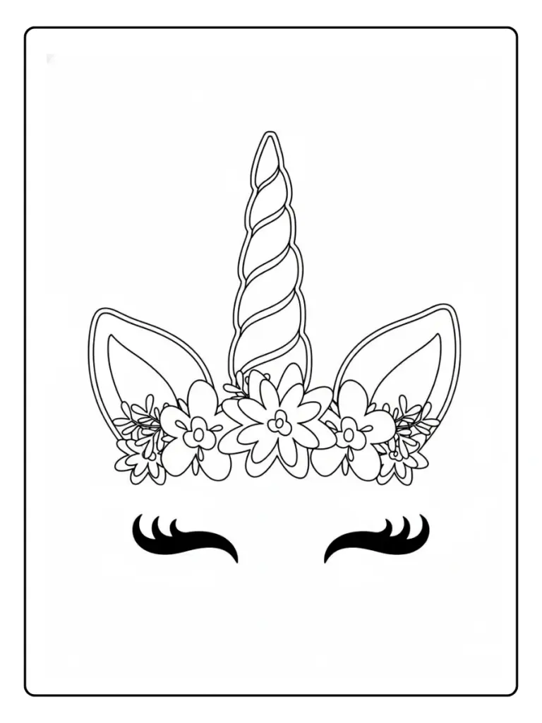 Coloriage Masque Licorne (8)