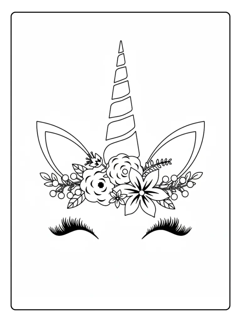 Coloriage Masque Licorne (9)
