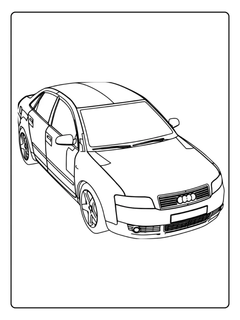 Coloriage Voiture Audi : +50 Dessins Gratuits à Imprimer