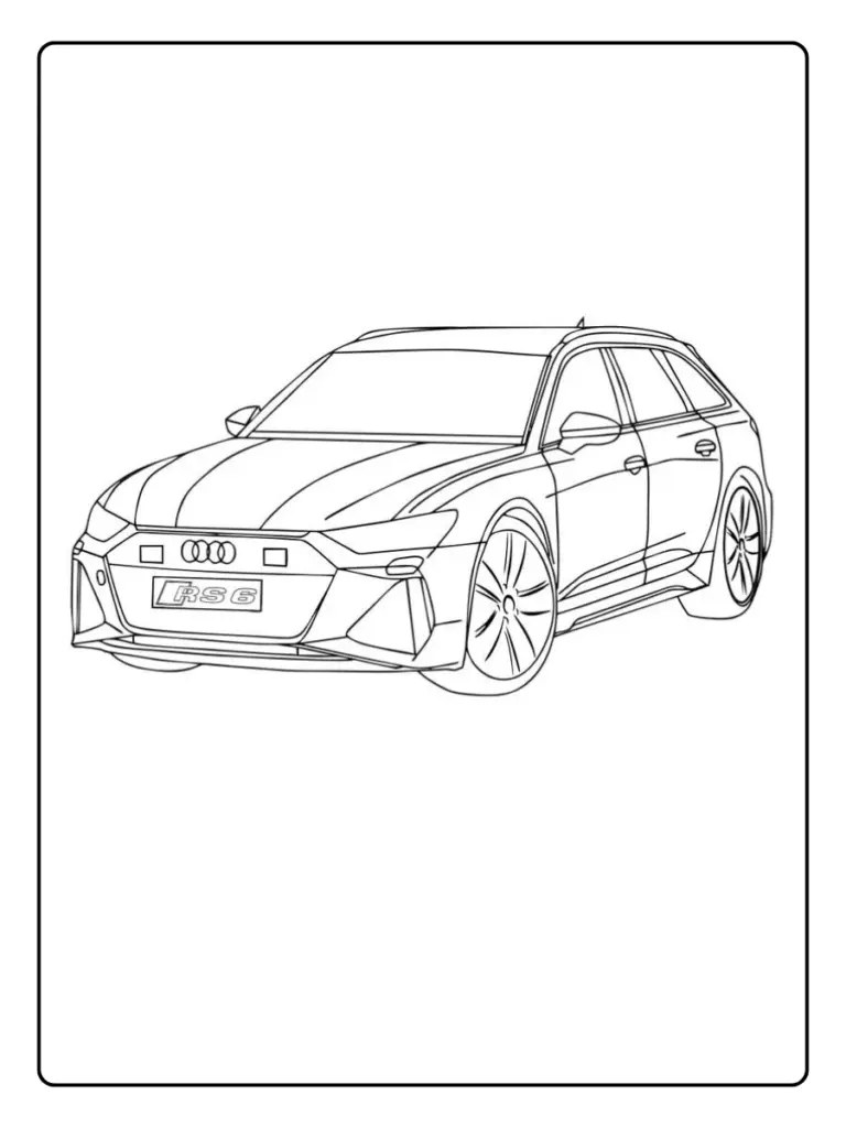 Coloriage Voiture Audi (4)