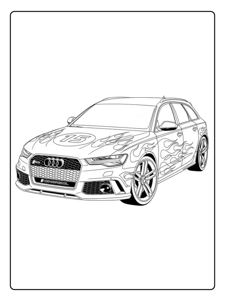 Coloriage Voiture Audi (8)