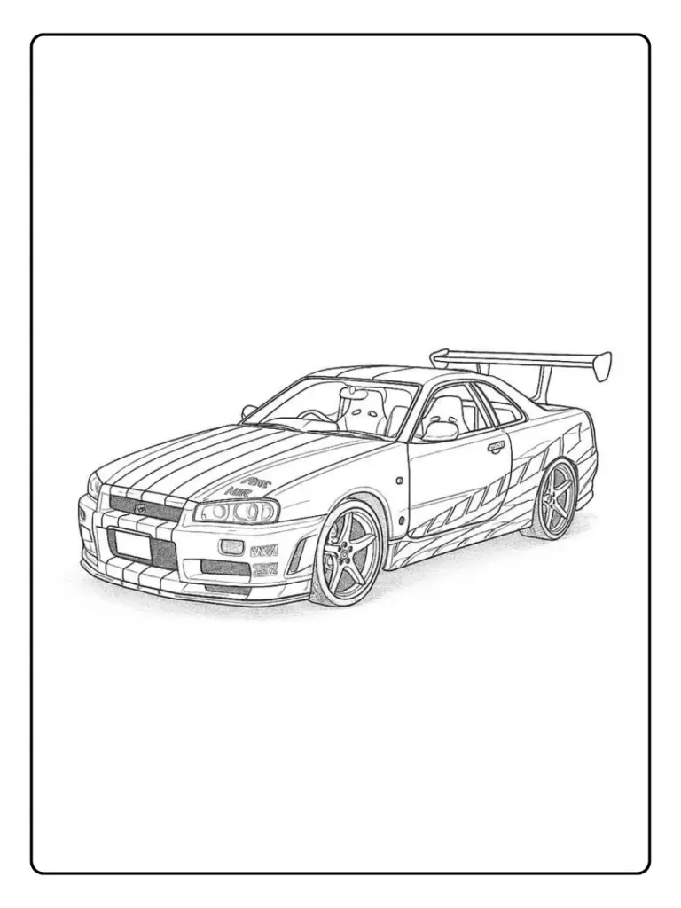 Coloriage Voiture Fast and Furious (15)