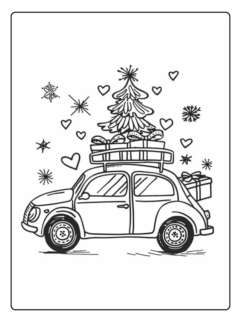 Coloriage Voiture Noel (15)