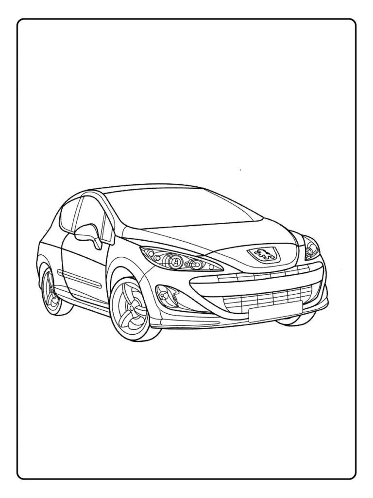 Coloriage Voiture Peugeot (1)