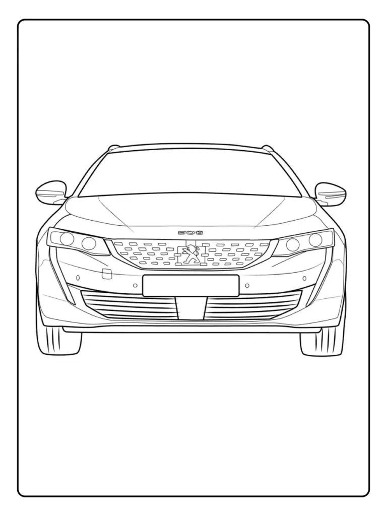 Coloriage Voiture Peugeot (12)