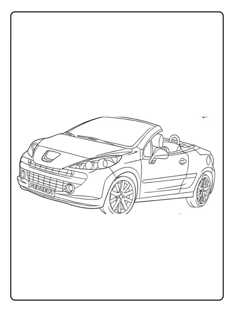 Coloriage Voiture Peugeot (2)