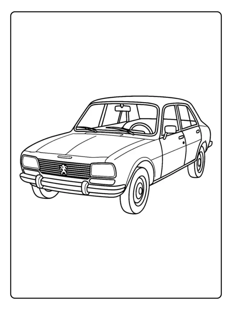Coloriage Voiture Peugeot : Dessins Gratuits à Imprimer