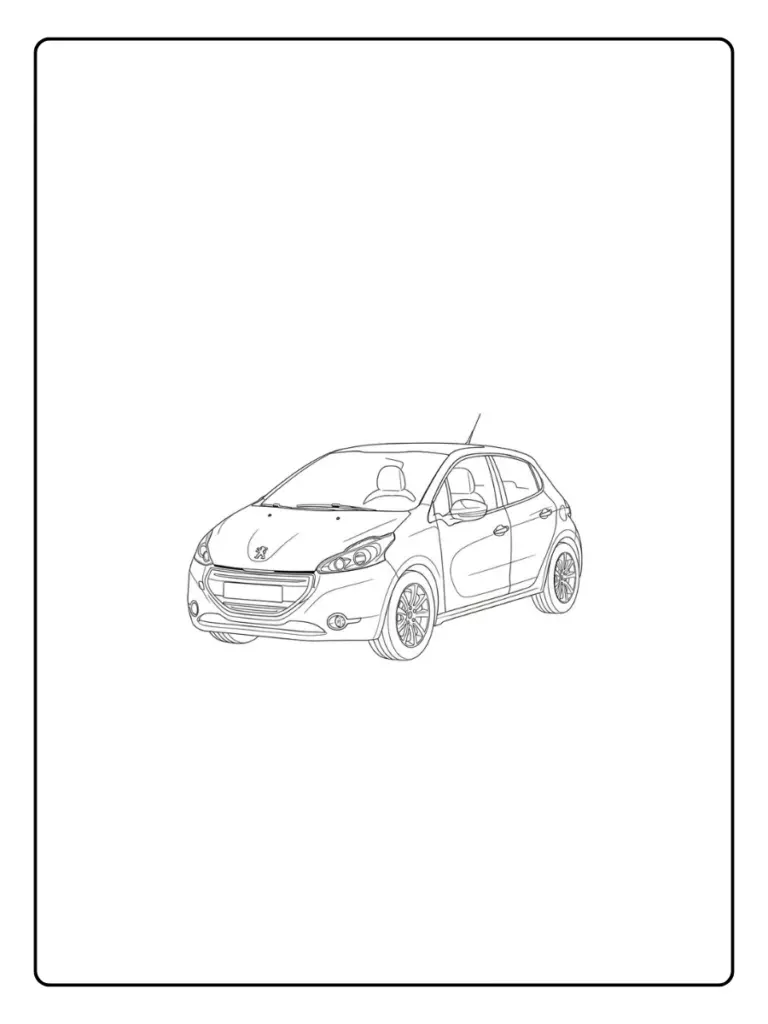 Coloriage Voiture Peugeot (7)