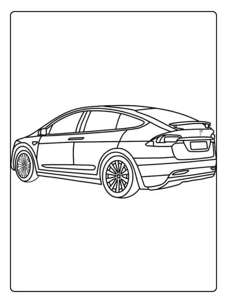 Coloriage Voiture Tesla (11)