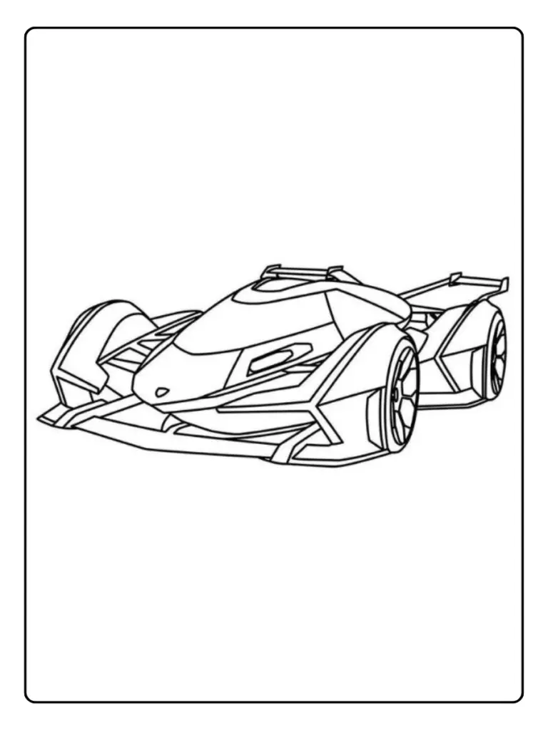 Coloriage Lamborghini Cartoon