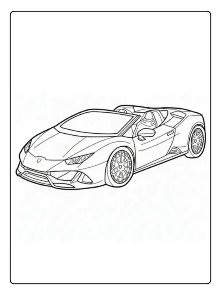 Coloriage Lamborghini Facile