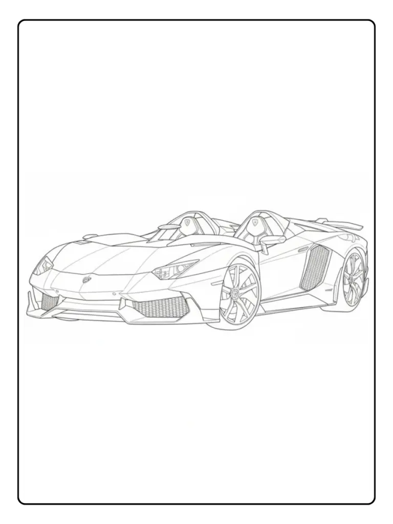 Coloriage Lamborghini Gratuit A Imprimer