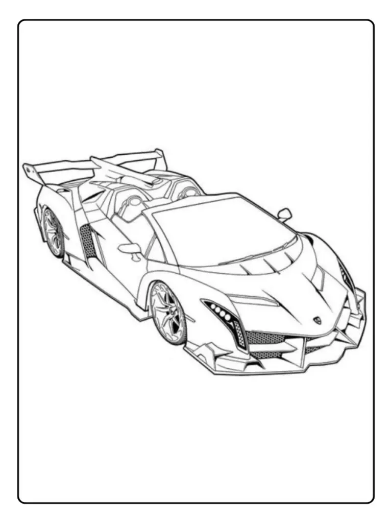 Coloriage Lamborghini Realiste