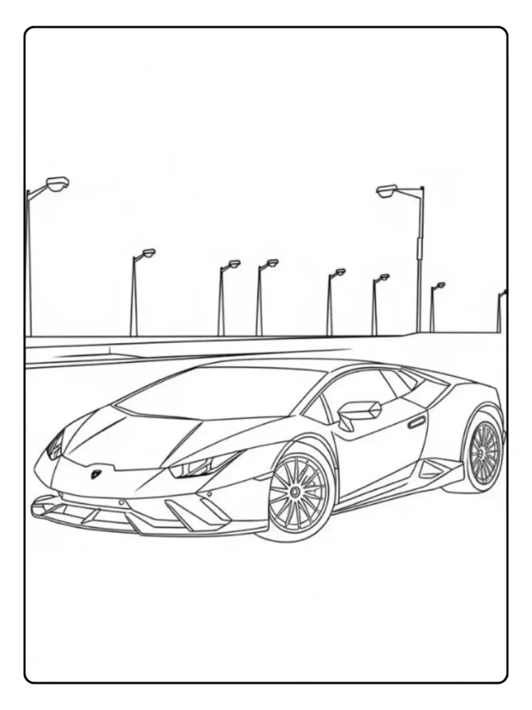 Coloriage Lamborghini Sportive