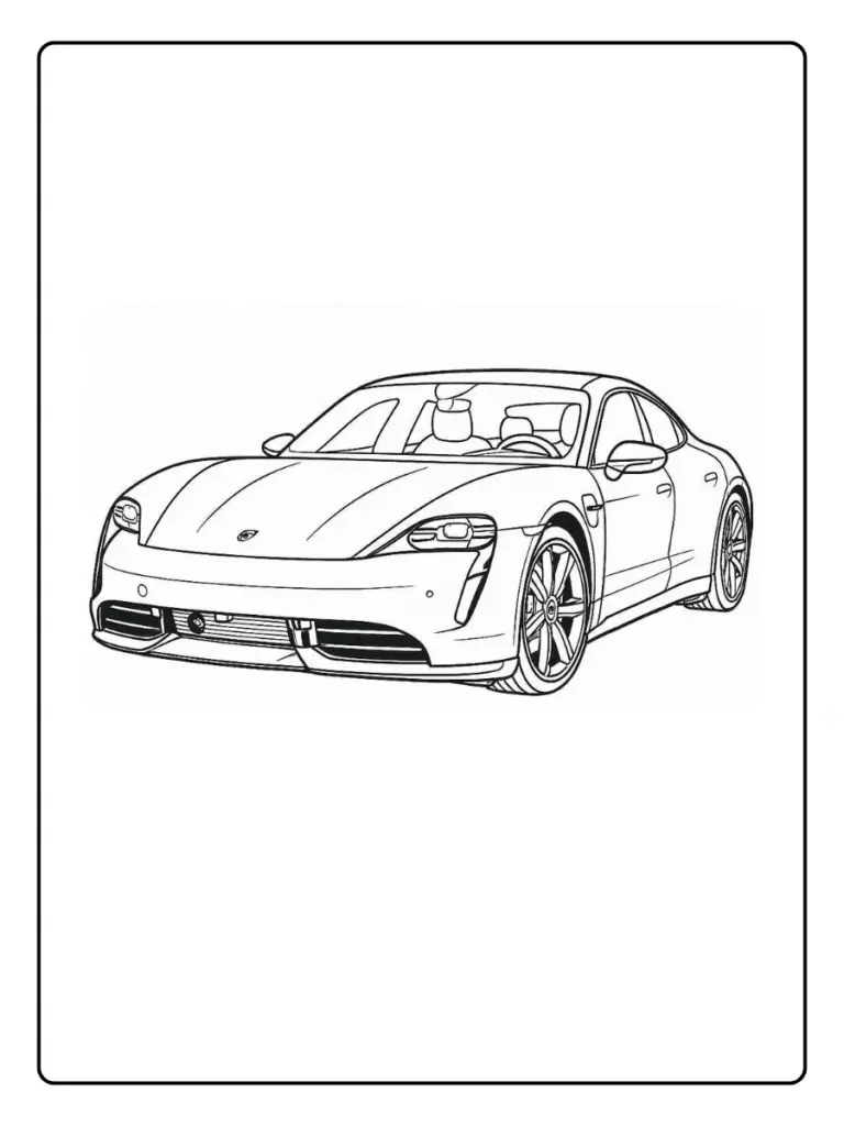 Coloriage Porsche Circuit