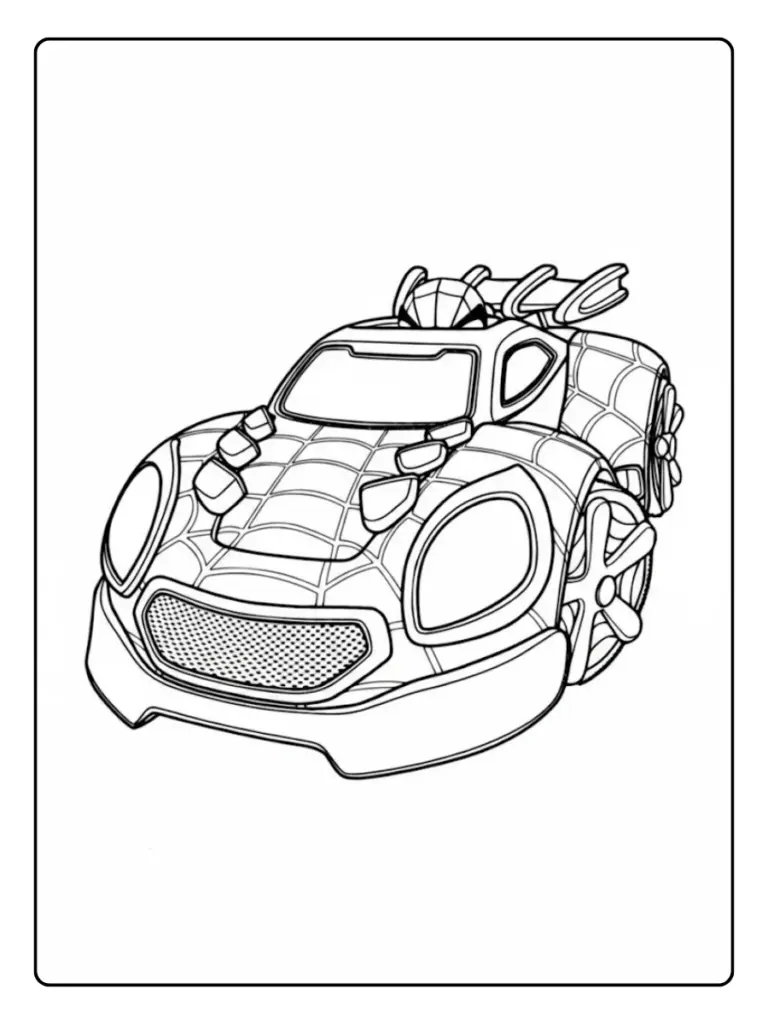 Coloriage Spidey Et Voiture