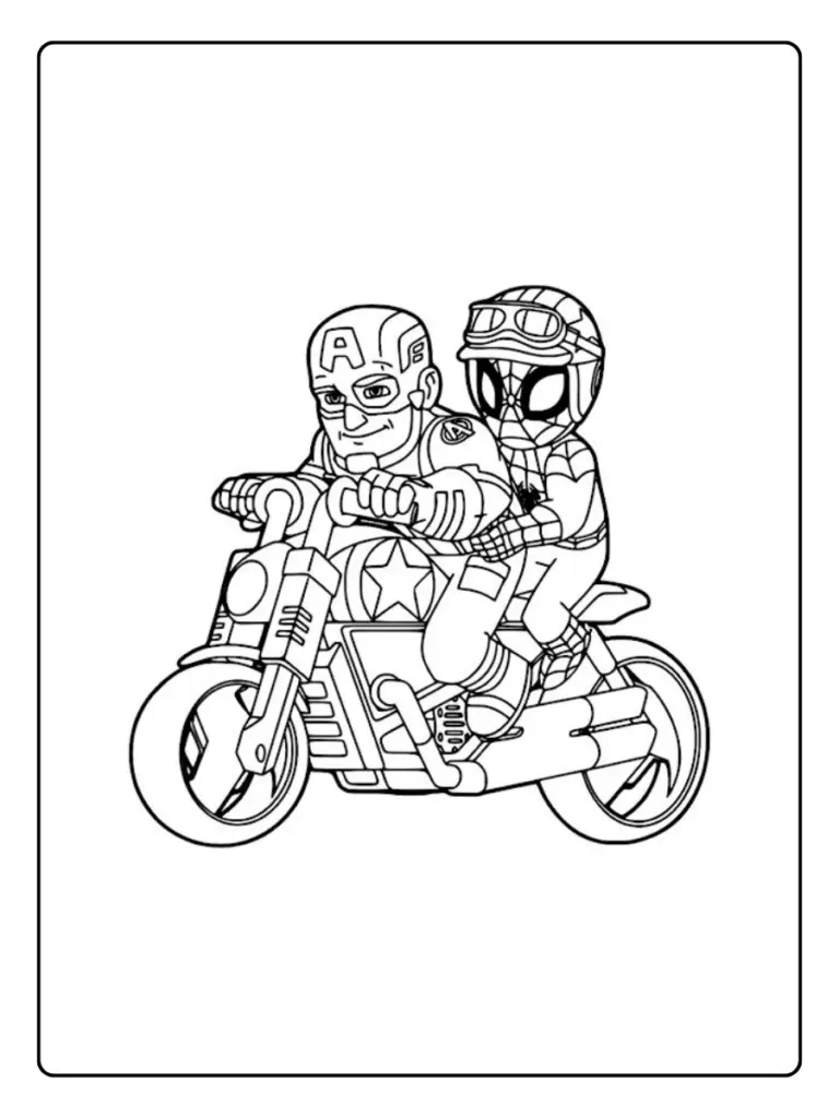 Coloriage Spidey Voiture De Course