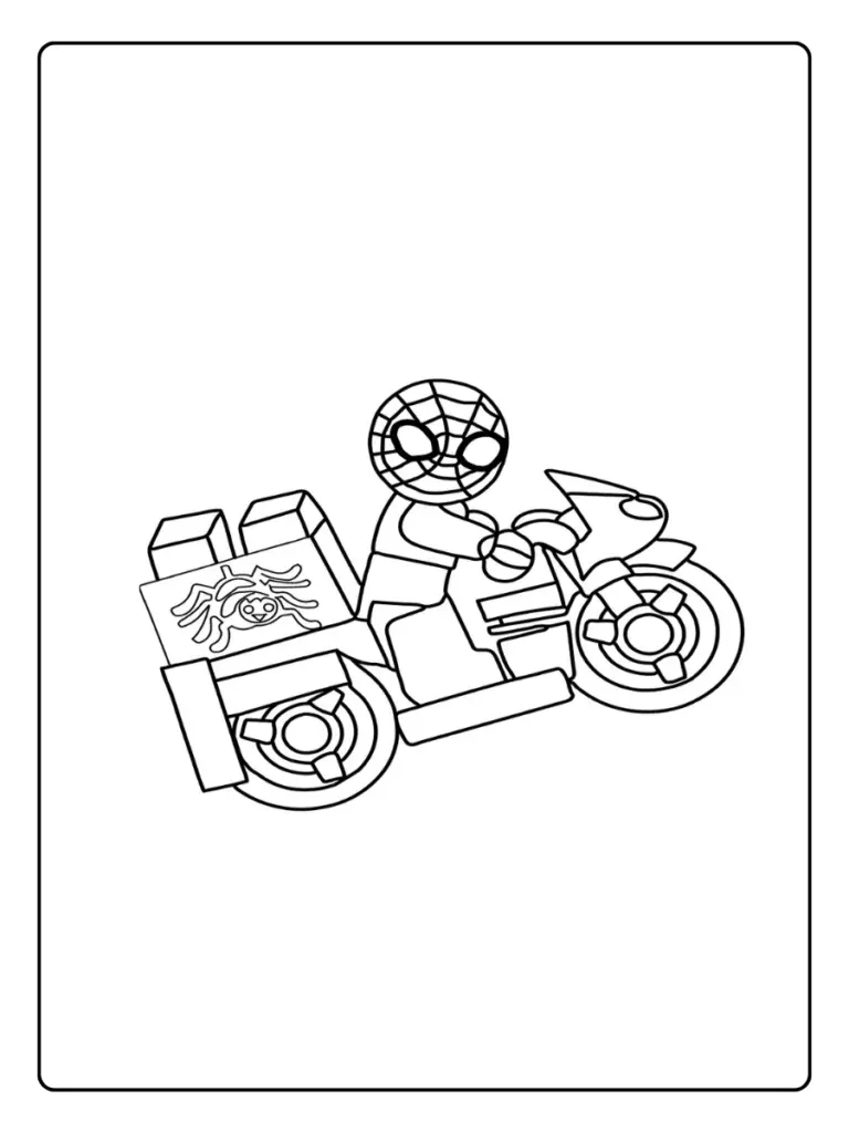 Coloriage Spidey Voiture De Police