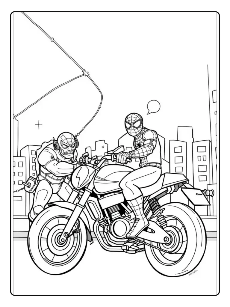Coloriage Spidey Voiture Pdf