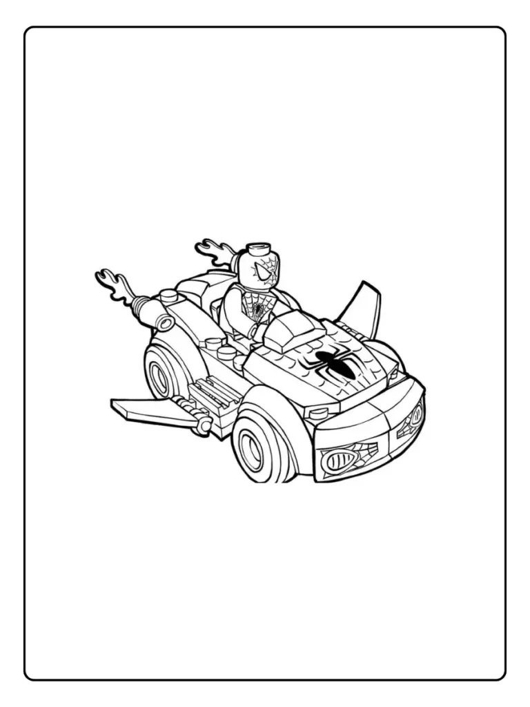Coloriage Spidey Voiture Pour Enfant