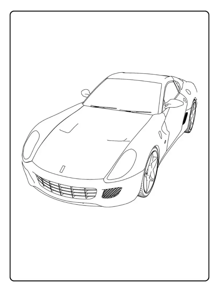 Coloriage Voiture De Course Ferrari Facile