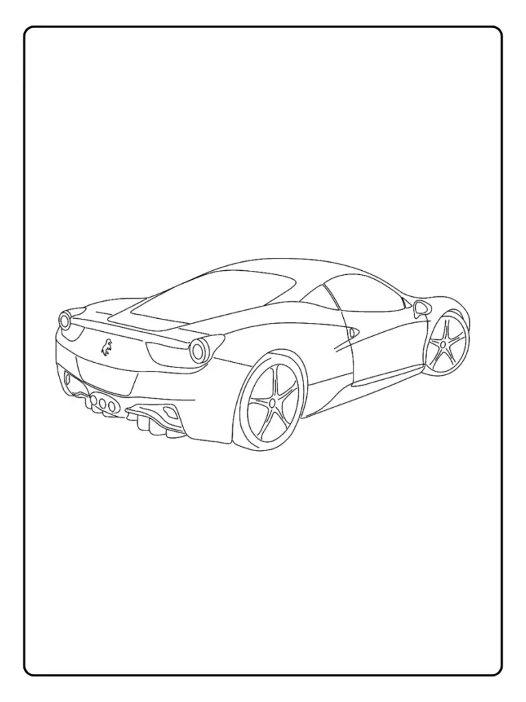 Coloriage Voiture De Course Ferrari Pdf