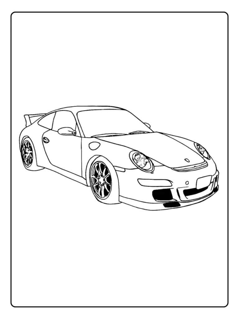 Coloriage Voiture De Course Porsche