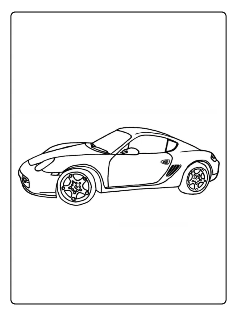 Coloriage Voiture De Course Porsche Gratuit