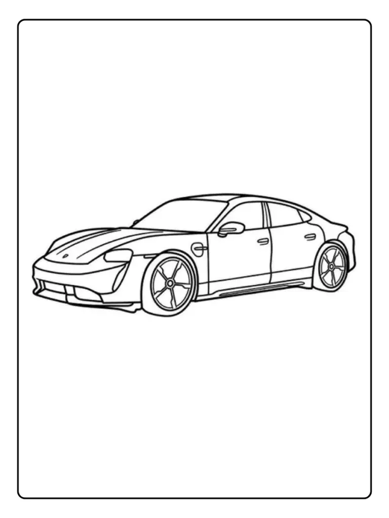 Coloriage Voiture De Course Porsche Gratuit A Imprimer