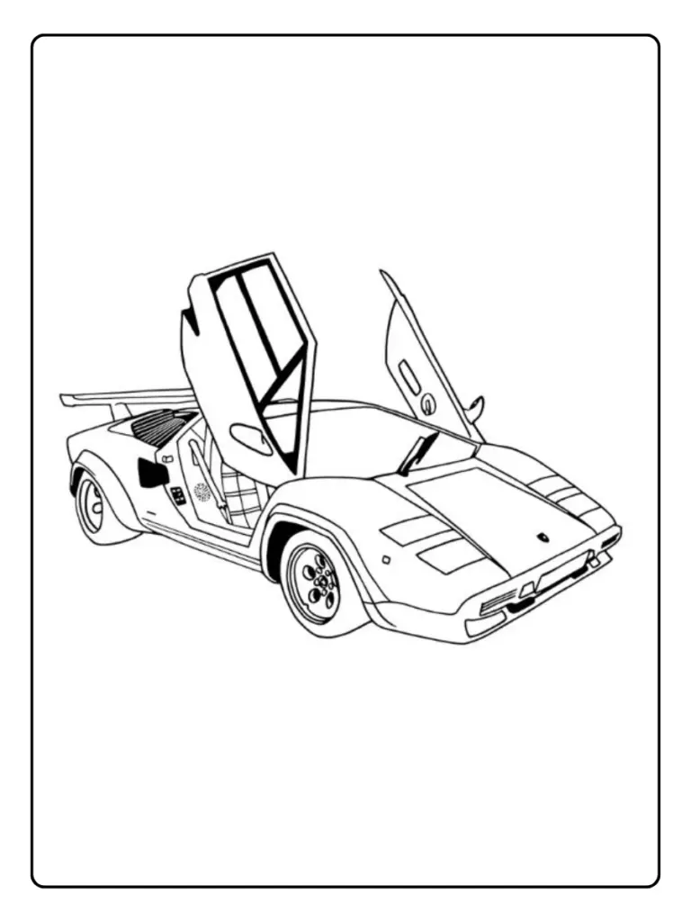 Coloriage Voiture Lamborghini Pour Enfant