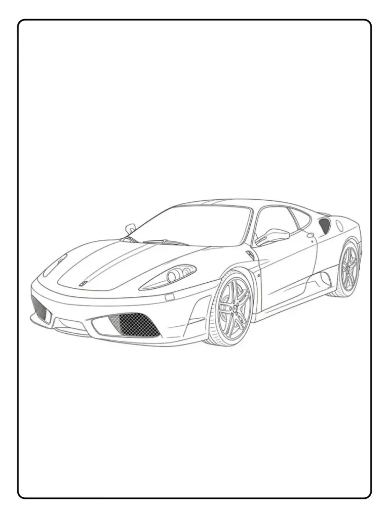 Coloriages Voiture De Course Ferrari