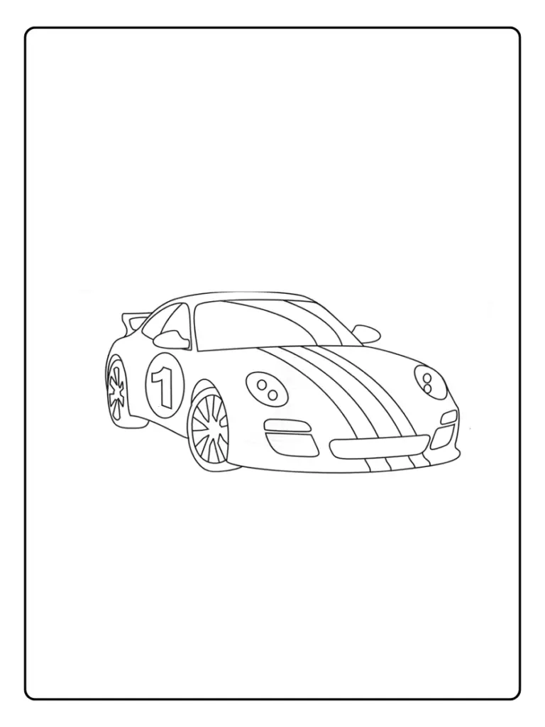 Coloriages Voiture De Course Porsche
