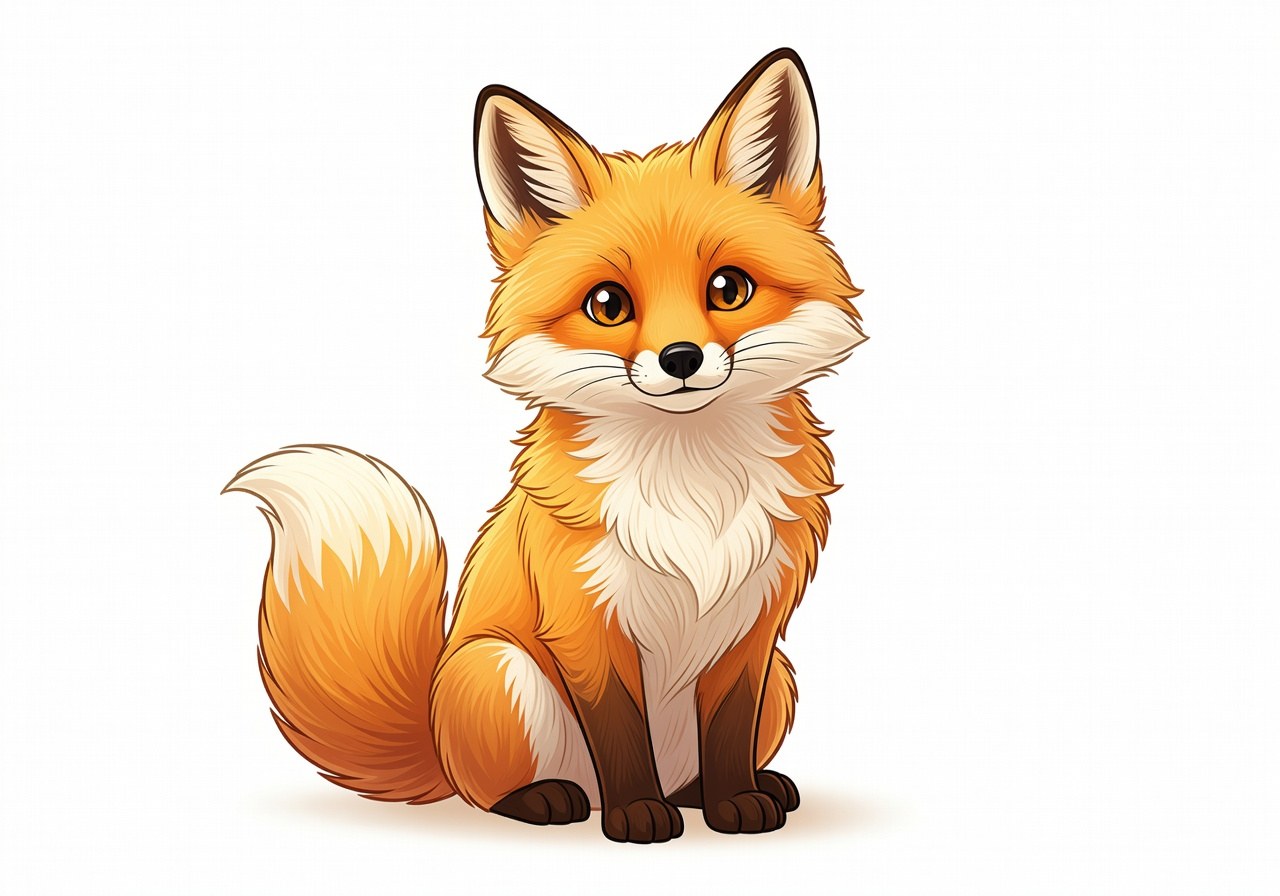 Rendre un coloriage animal plus vivant avec fourrure, yeux et ombres douces 2 Version colorée d'un animal avec yeux vifs et effets de fourrure réalistes